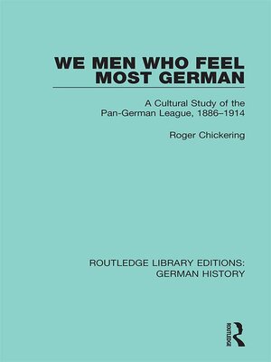 cover image of We Men Who Feel Most German